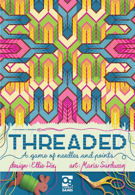 Threaded: A Game of Needles and Points by Osprey Games | Worker Placement Strategy Board Game for 2-5 Players, Ages 14+ | 30-45 Min | Easy to Learn Cr